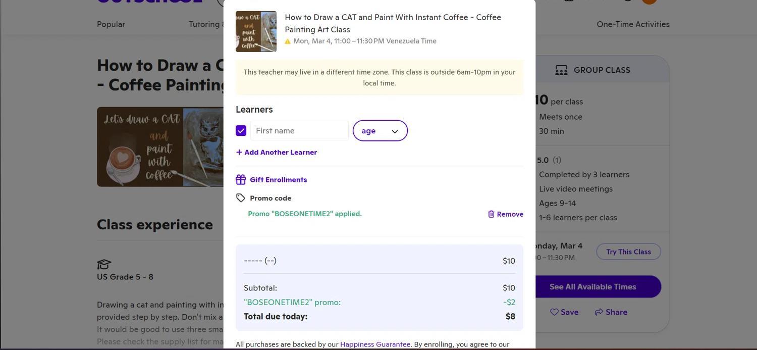 How to apply Outschool coupon code